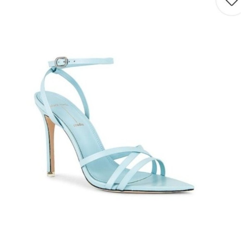 Black Suede Studio Kris Sandal in Pool Leather